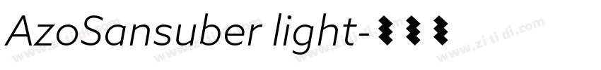 AzoSansuber light字体转换